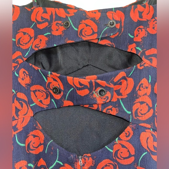 CHARLOTTE RONSON SIZE 0 pre-loved silk rose print mini dress 🌹 - Picture 5 of 6